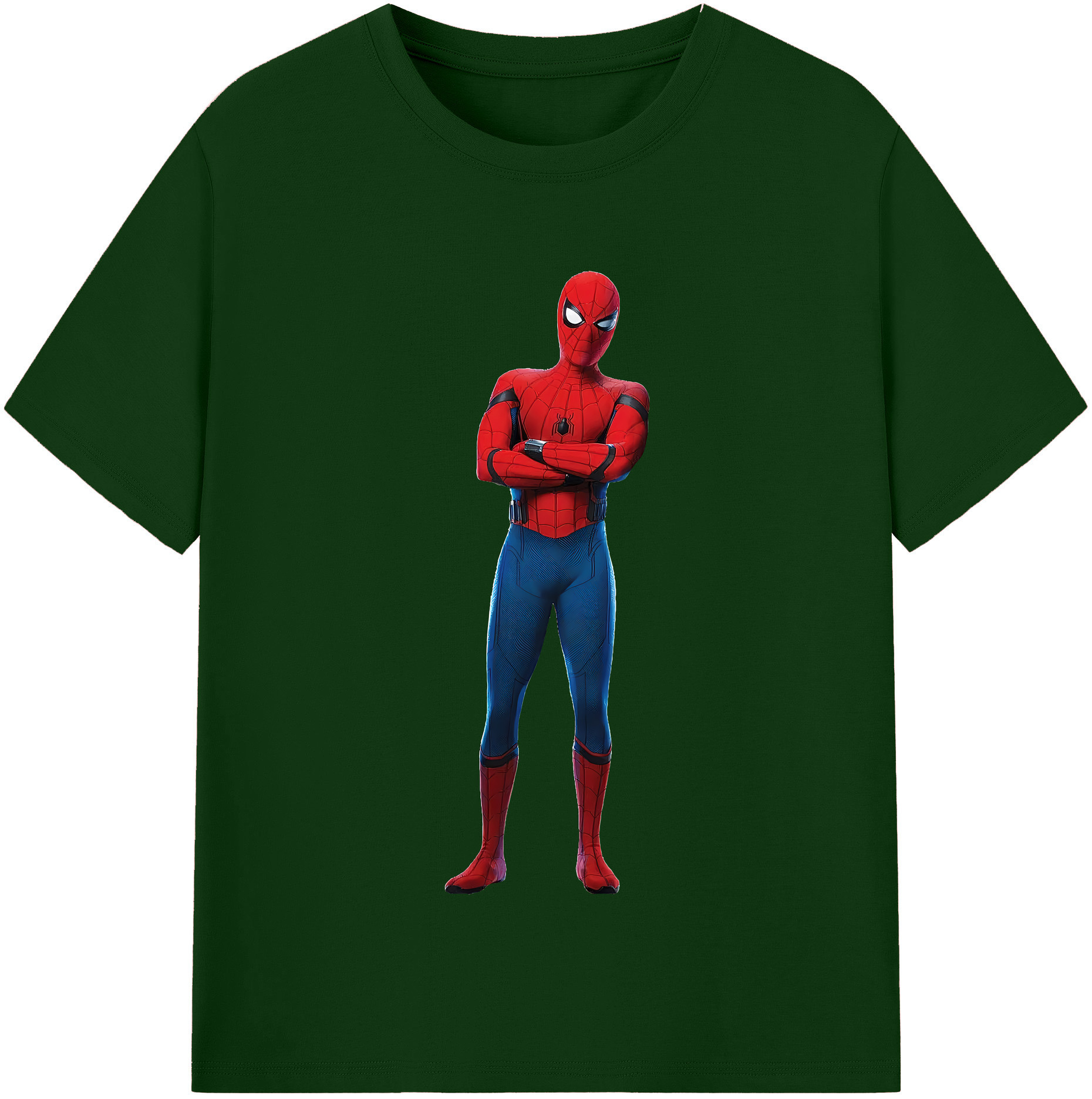 （画像用） Spider Man スパイダーマン 綿100％半袖Tシャツ（フロントプリント）